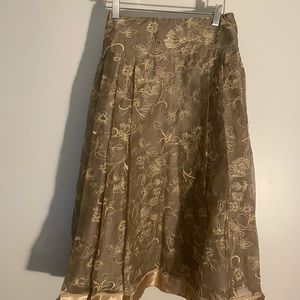 Coldwater creek 100% silk skirt L